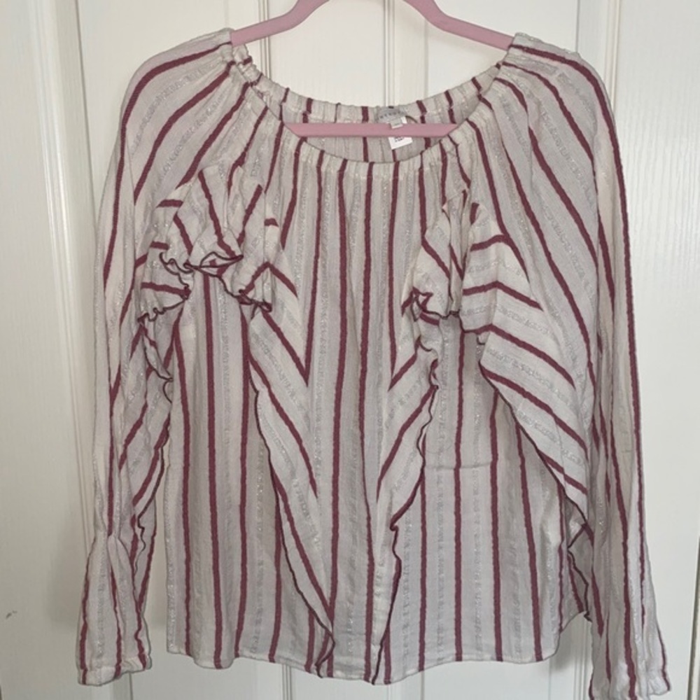 Intropia Striped Ruffled Blouse - Picture 3 of 7